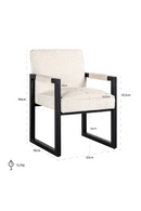 White Chenille Dining Chair | Richmond Interiors Beck | Oroatrade.com