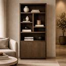 Brown Oak Bookcase | Richmond Interiors Oakura