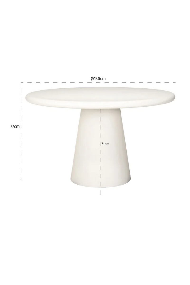White Pedestal Dining Table | OROA Bloomstone | Oroatrade.com