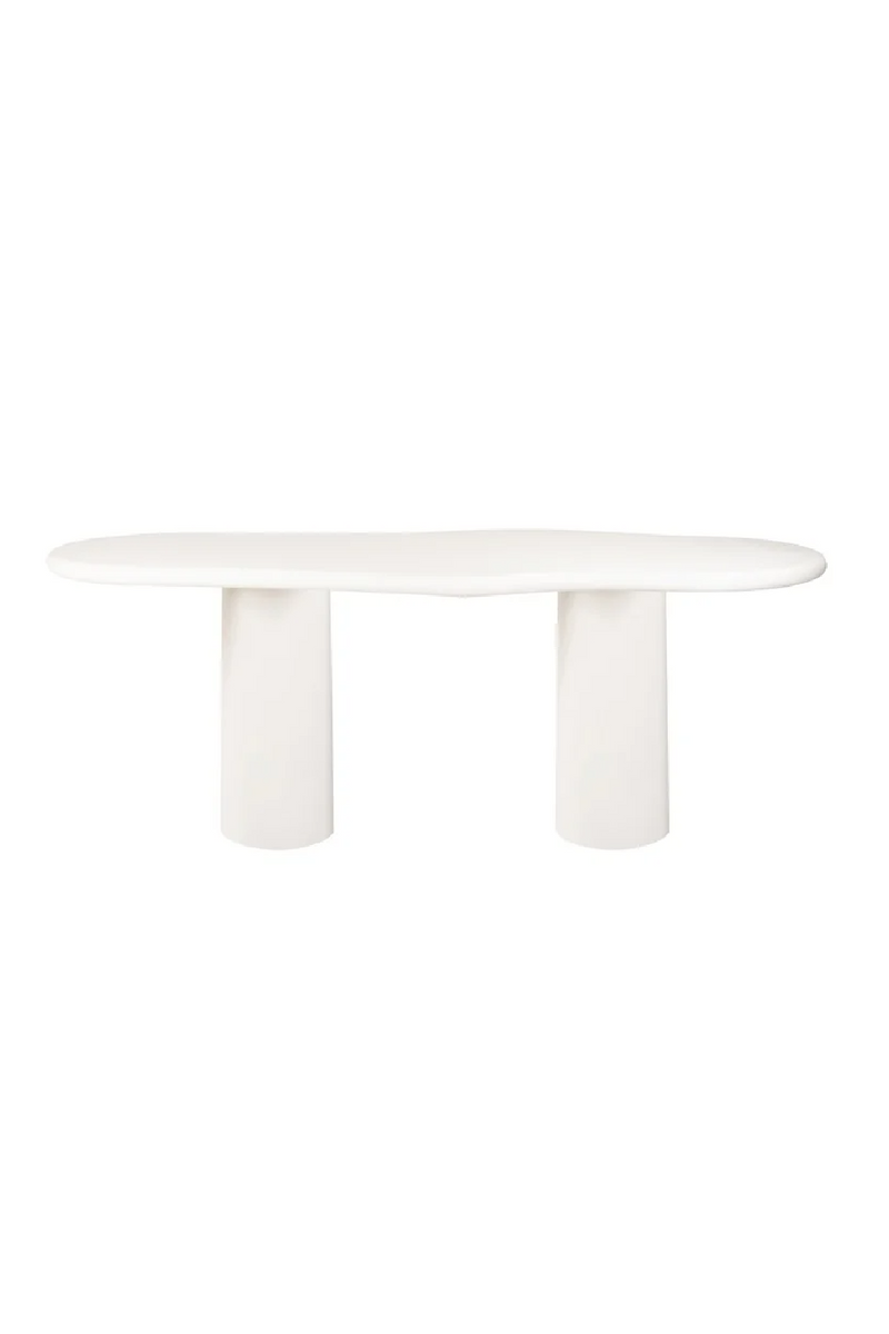 White Organic-Shaped Dining Table | OROA Bloomstone | Oroatrade.com