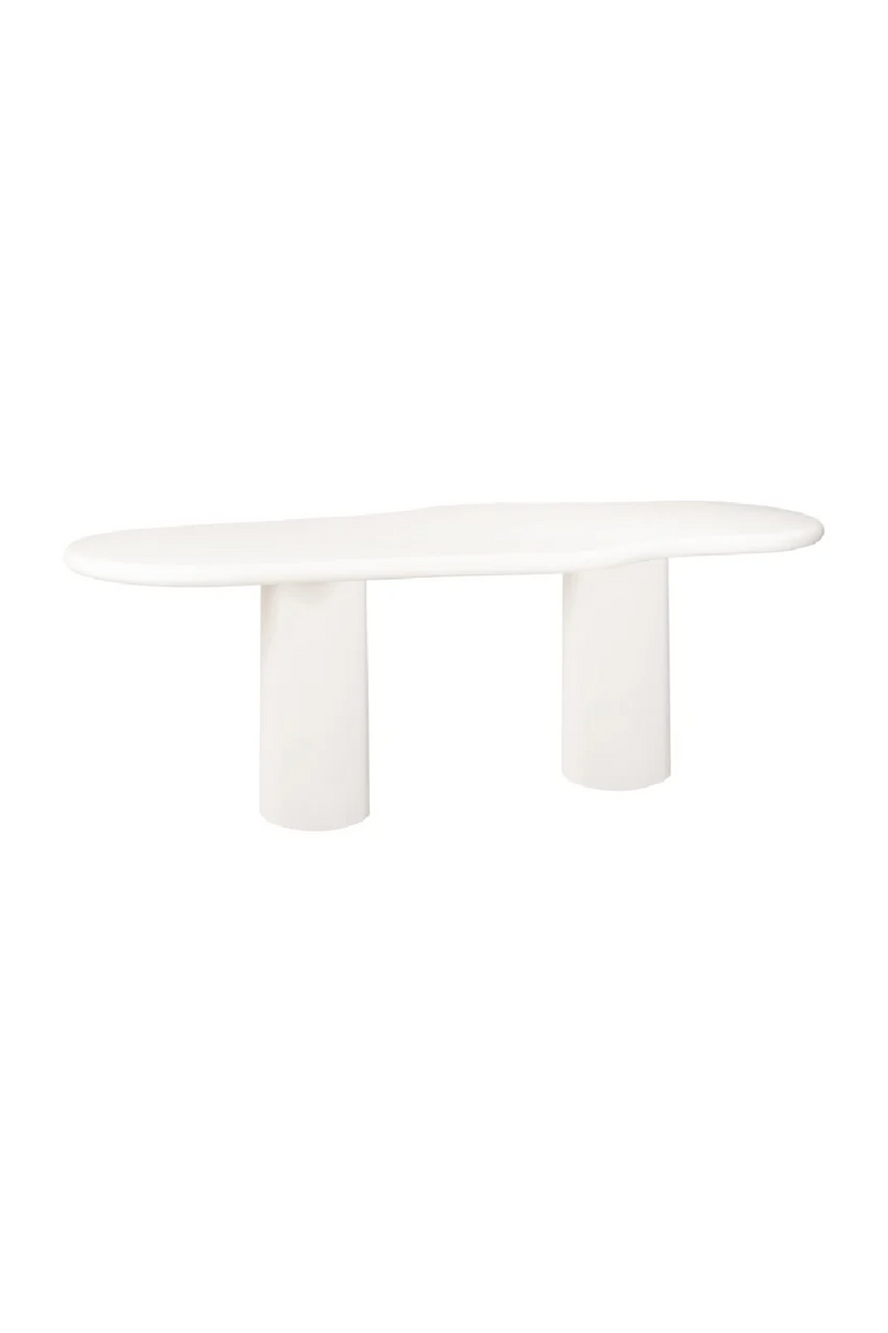 White Organic-Shaped Dining Table | OROA Bloomstone | Oroatrade.com