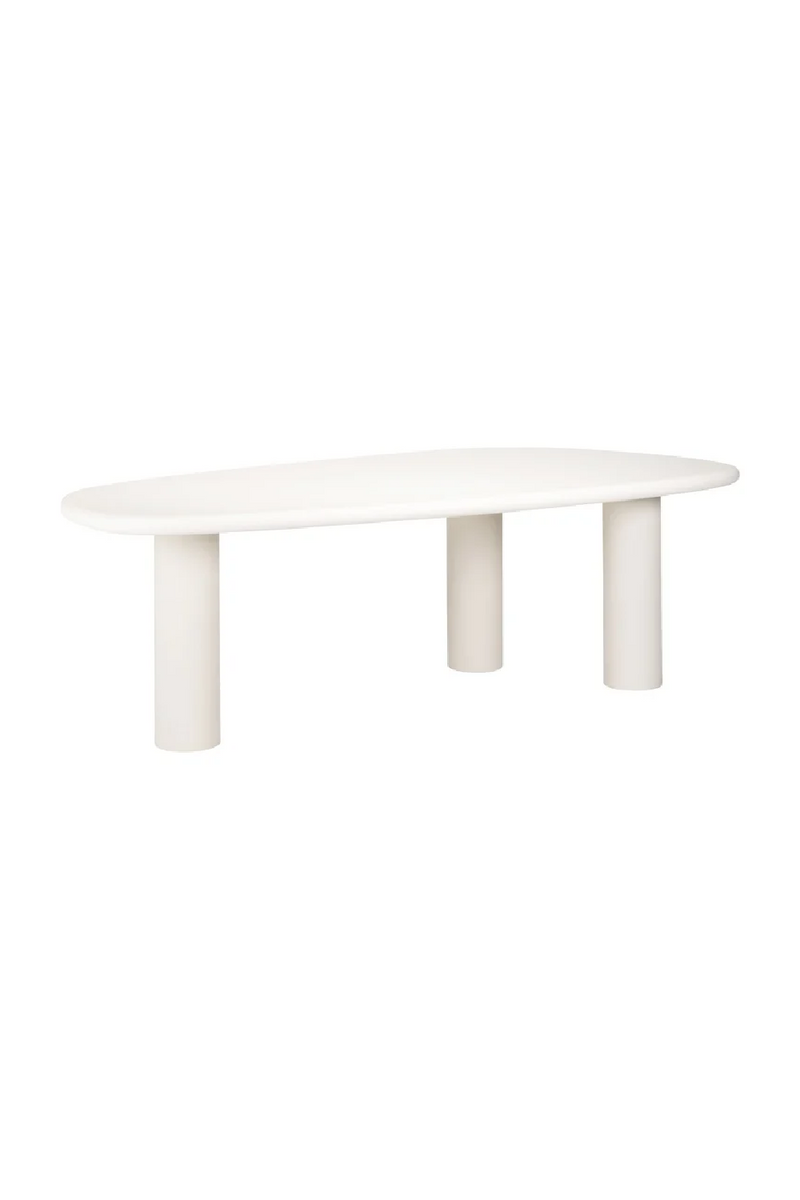 White Pebble-Shaped Dining Table | OROA Bloomstone | Oroatrade.com