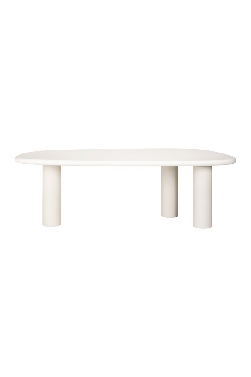 White Pebble-Shaped Dining Table | OROA Bloomstone | Oroatrade.com