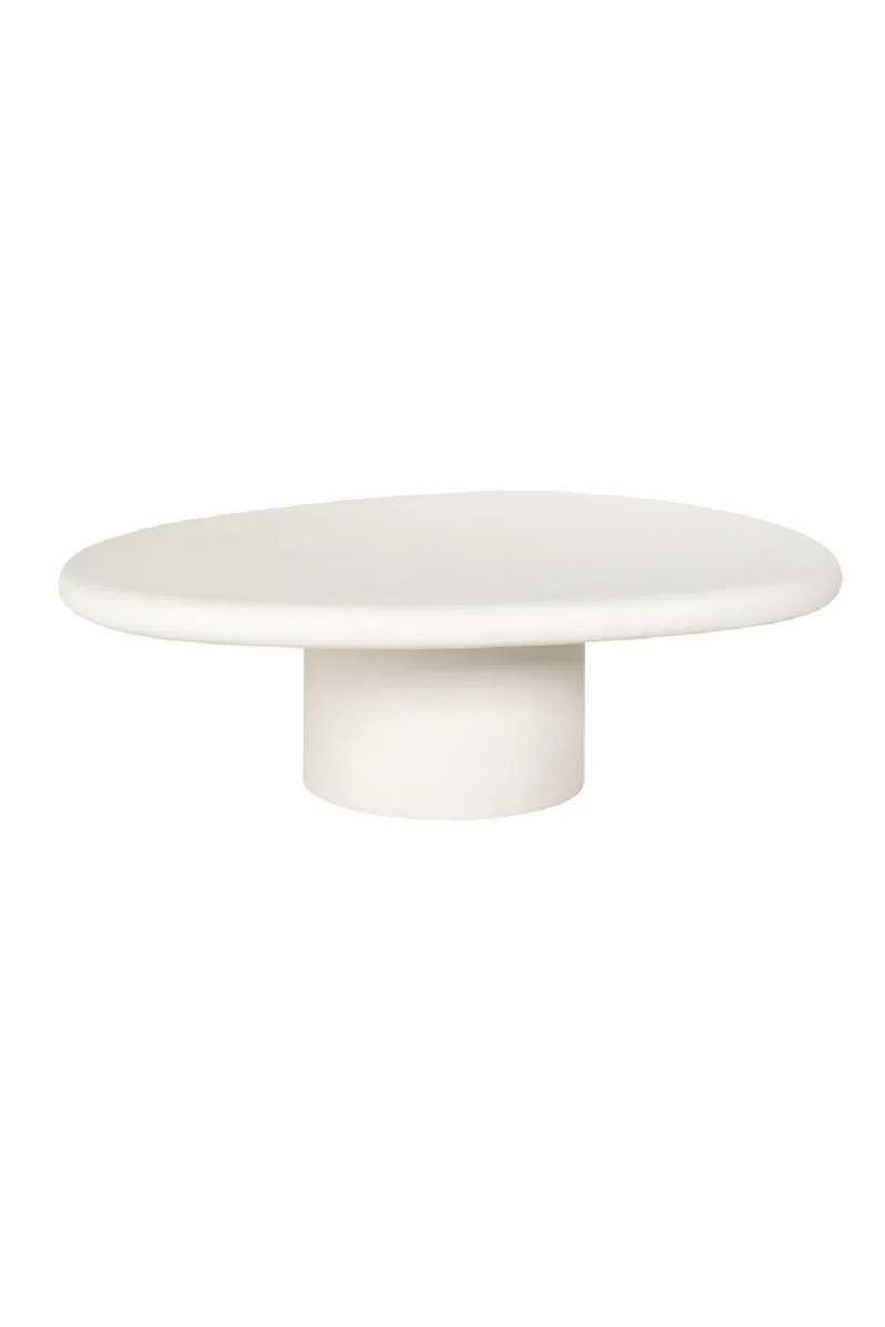 White Pebble-Shaped Coffee Table | OROA Bloomstone | Oroatrade.com