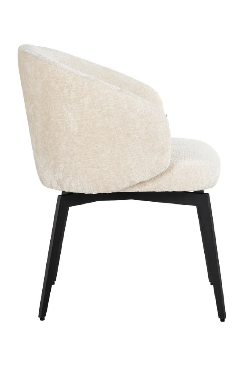 White Chenille Dining Chair | OROA Amphara | Oroatrade.com