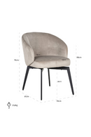 Modern Curved Dining Chair | Richmond Interiors Amphara | Oroatrade.com