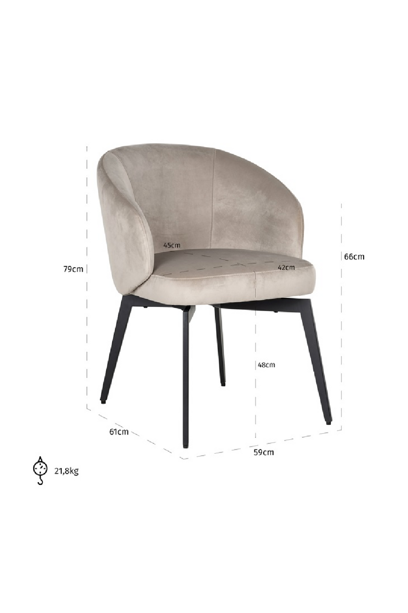 Modern Curved Dining Chair | OROA Amphara | Oroatrade.com