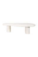 White Organic-Shaped Coffee Table | Richmond Interiors Bloomstone | Oroatrade.com