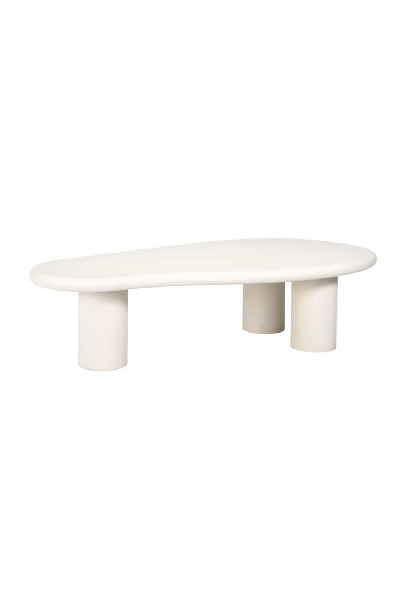 White Organic-Shaped Coffee Table | OROA Bloomstone | Oroatrade.com