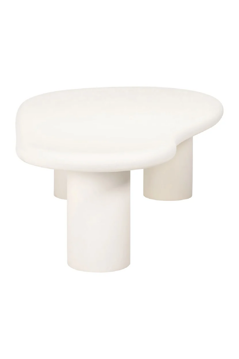 White Organic-Shaped Coffee Table | OROA Bloomstone | Oroatrade.com