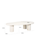 White Organic-Shaped Coffee Table | Richmond Interiors Bloomstone | Oroatrade.com
