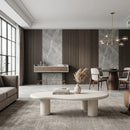 White Organic-Shaped Coffee Table | Richmond Interiors Bloomstone
