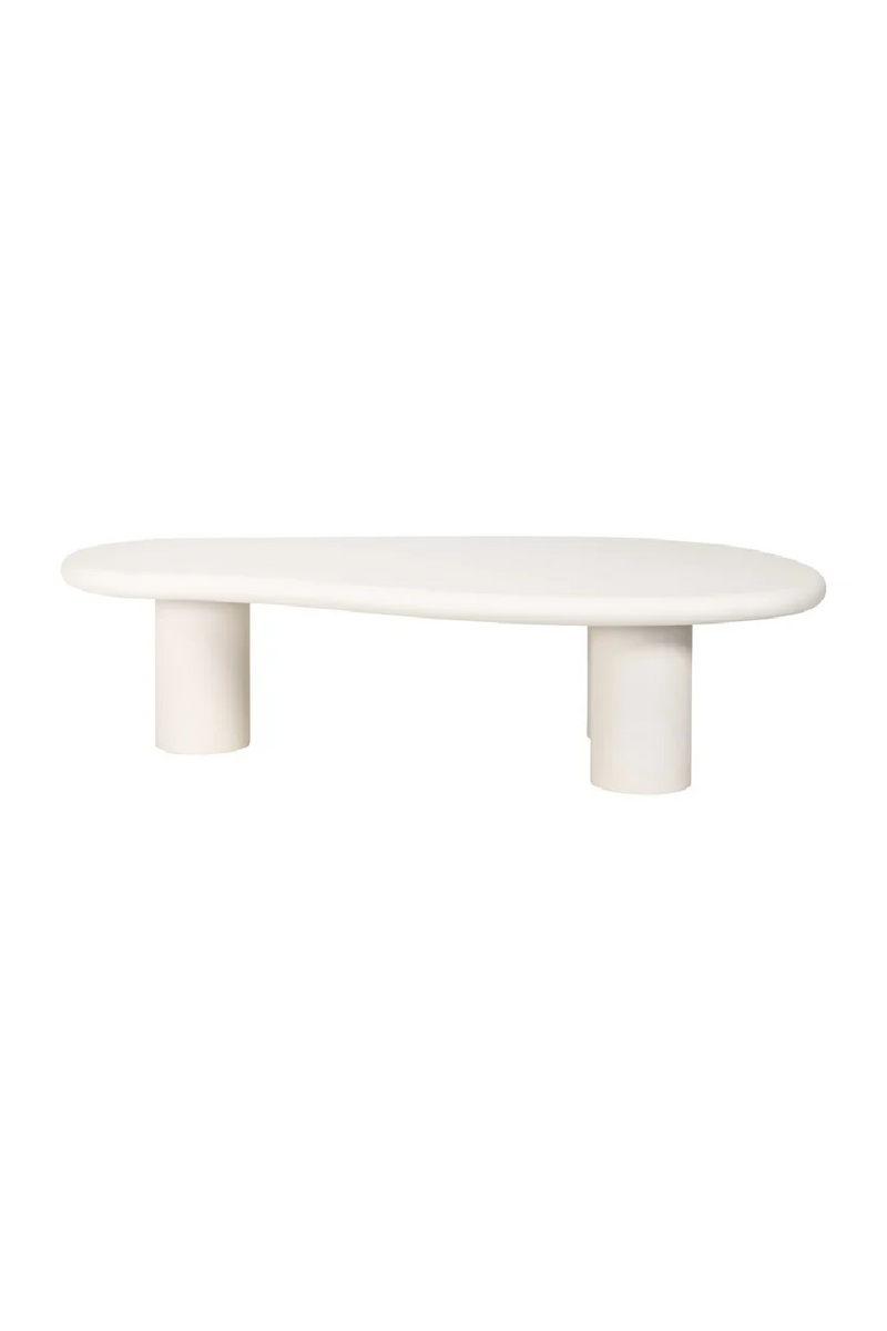 White Organic-Shaped Coffee Table | OROA Bloomstone | Oroatrade.com