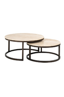 Round Travertine Nesting Coffee Tables (2) | Richmond Interiors Avalon | Oroatrade.com