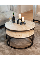 Round Travertine Nesting Coffee Tables (2) | Richmond Interiors Avalon | Oroatrade.com