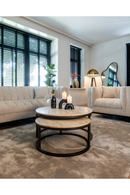 Round Travertine Nesting Coffee Tables (2) | Richmond Interiors Avalon | Oroatrade.com