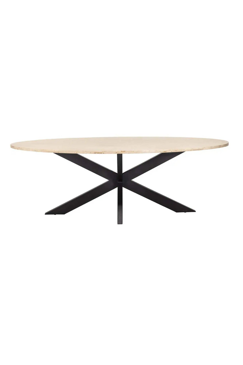 Oval Travertine Dining Table | OROA Avalon | Oroatrade.com