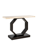 Travertine Pedestal Console Table | Richmond Interiors Avalon | Oroatrade.com