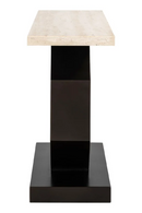 Travertine Pedestal Console Table | Richmond Interiors Avalon | Oroatrade.com