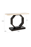 Travertine Pedestal Console Table | Richmond Interiors Avalon | Oroatrade.com