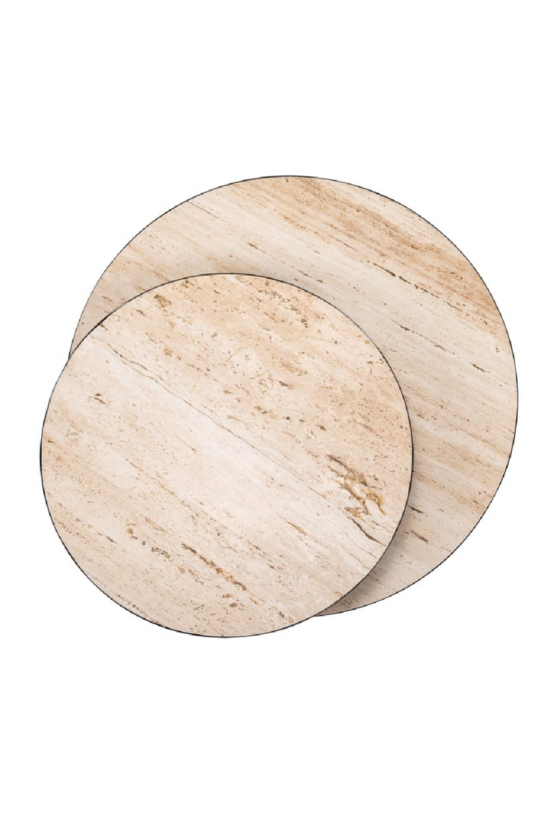 Round Travertine Layered Coffee Table | OROA Avalon | Oroatrade.com