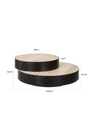 Round Travertine Layered Coffee Table | Richmond Interiors Avalon | Oroatrade.com