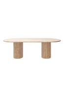 Oval Travertine Modern Dining Table | Richmond Interiors La Cantera | Oroatrade.com