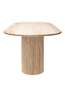 Oval Travertine Modern Dining Table | Richmond Interiors La Cantera | Oroatrade.com