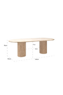 Oval Travertine Modern Dining Table | Richmond Interiors La Cantera | Oroatrade.com