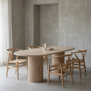 Oval Travertine Modern Dining Table | Richmond Interiors La Cantera