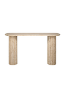 Oval Travertine Console Table | Richmond Interiors La Cantera | Oroatrade.com