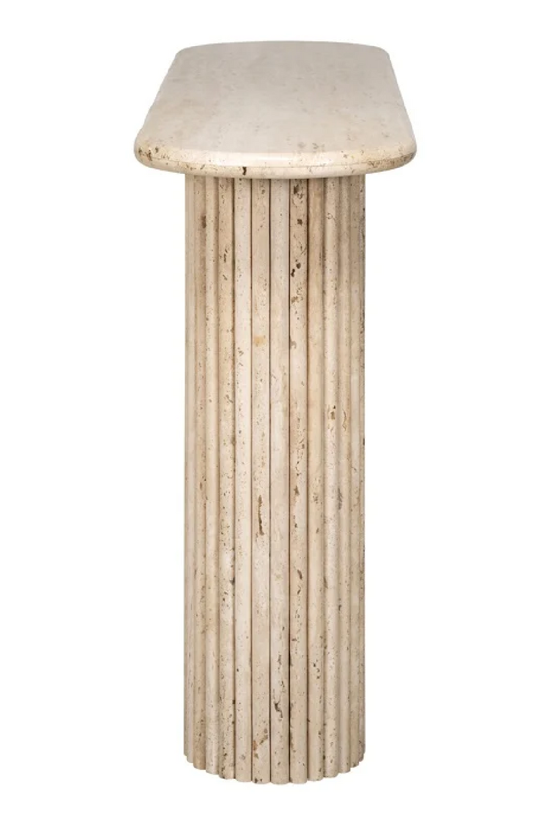 Oval Travertine Console Table | OROA La Cantera | Oroatrade.com