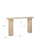Oval Travertine Console Table | Richmond Interiors La Cantera | Oroatrade.com