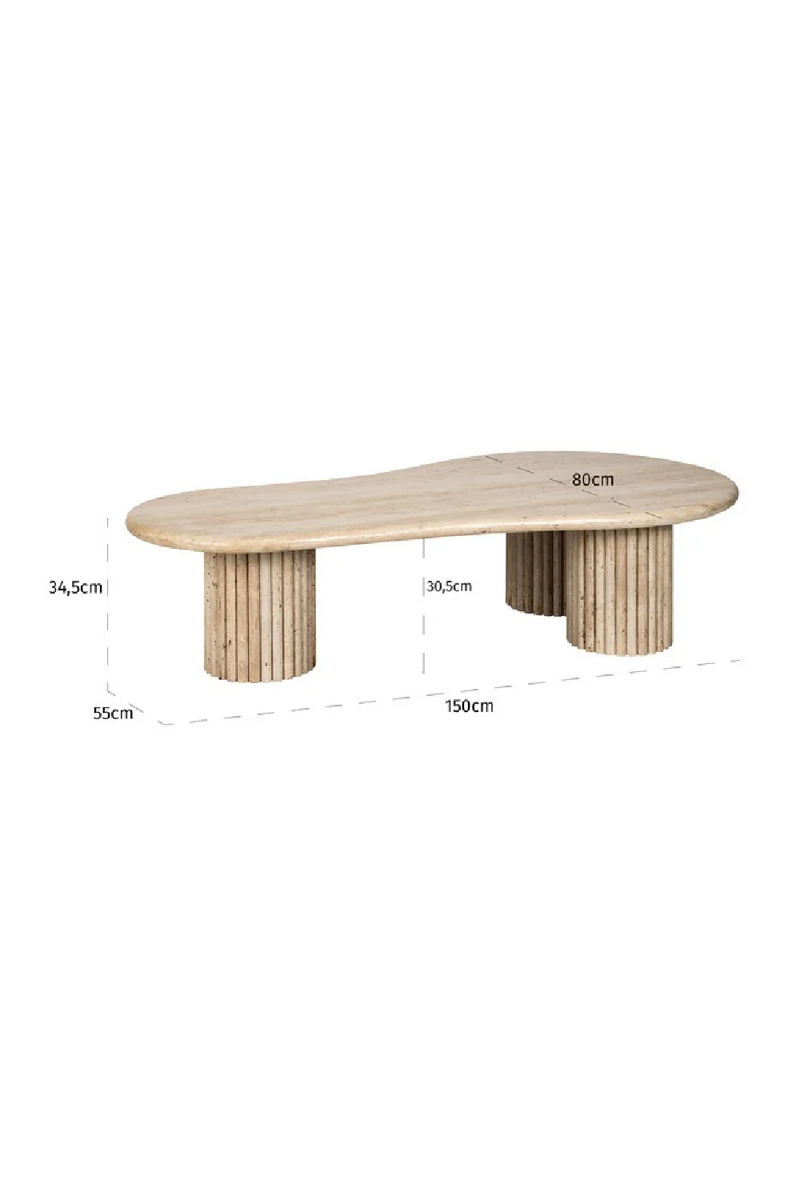 Travertine Organic Coffee Table | OROA La Cantera | Oroatrade.com