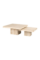 Square Travertine Coffee Table (2) | Richmond Interiors La Cantera | Oroatrade.com