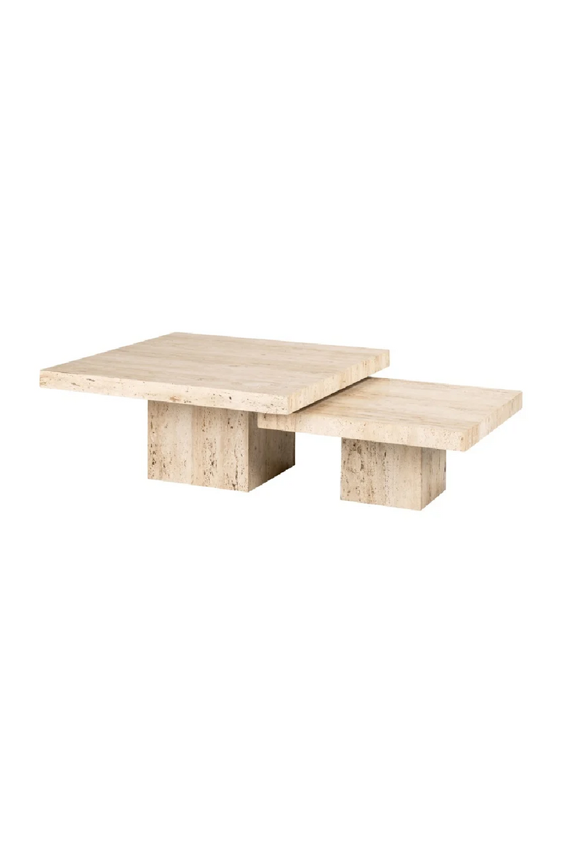 Square Travertine Coffee Table (2) | OROA La Cantera | Oroatrade.com