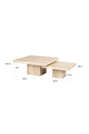 Square Travertine Coffee Table (2) | Richmond Interiors La Cantera | Oroatrade.com