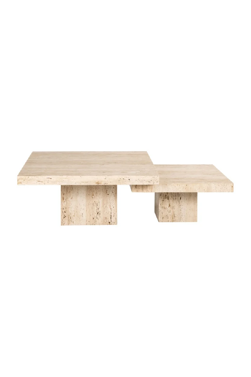 Square Travertine Coffee Table (2) | OROA La Cantera | Oroatrade.com