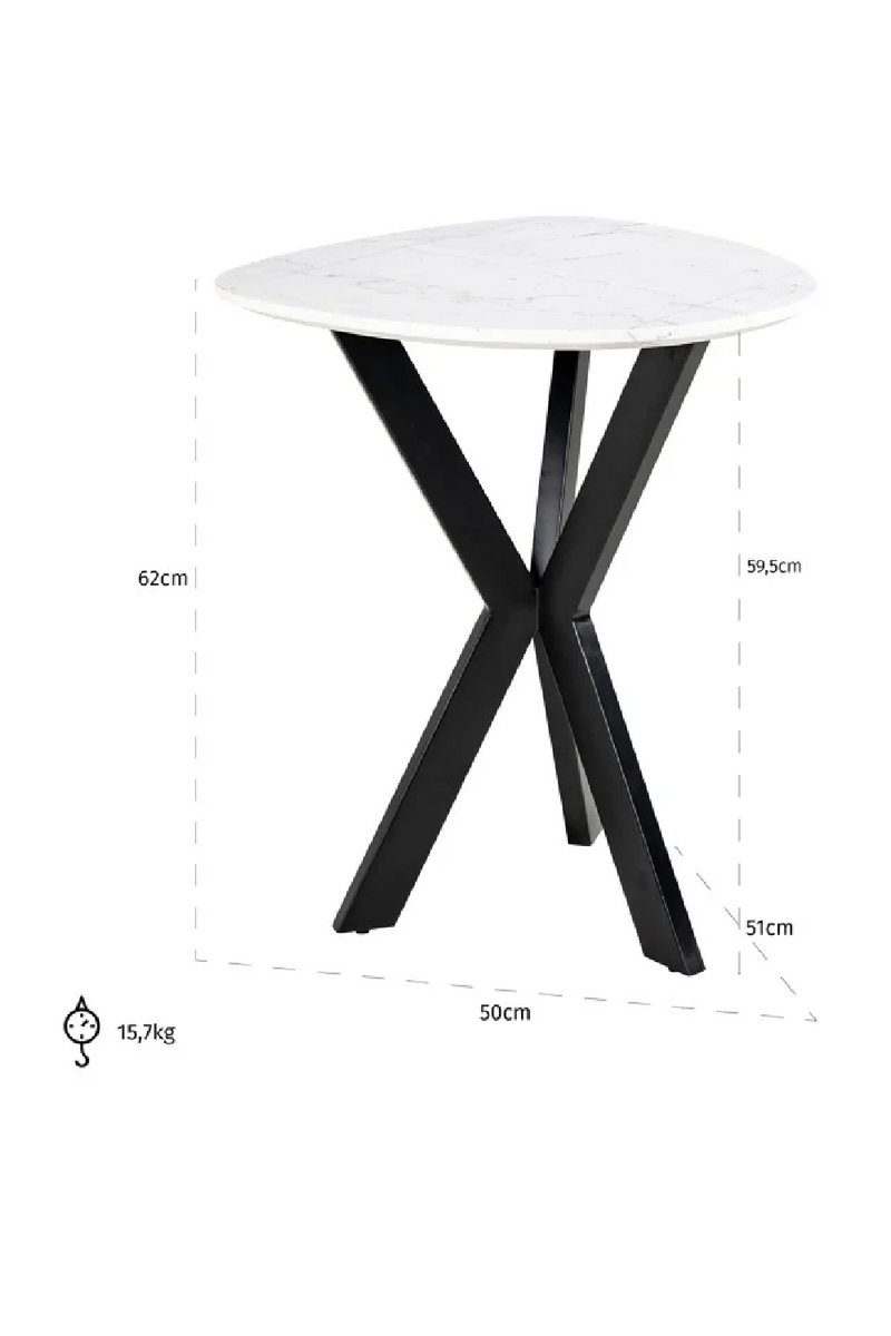 White Marble Side Table | OROA Trocadero | Oroatrade.com