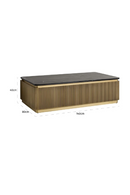 Gold Rectangular Coffee Table | Richmond Interiors Ironville | Oroatrade.com