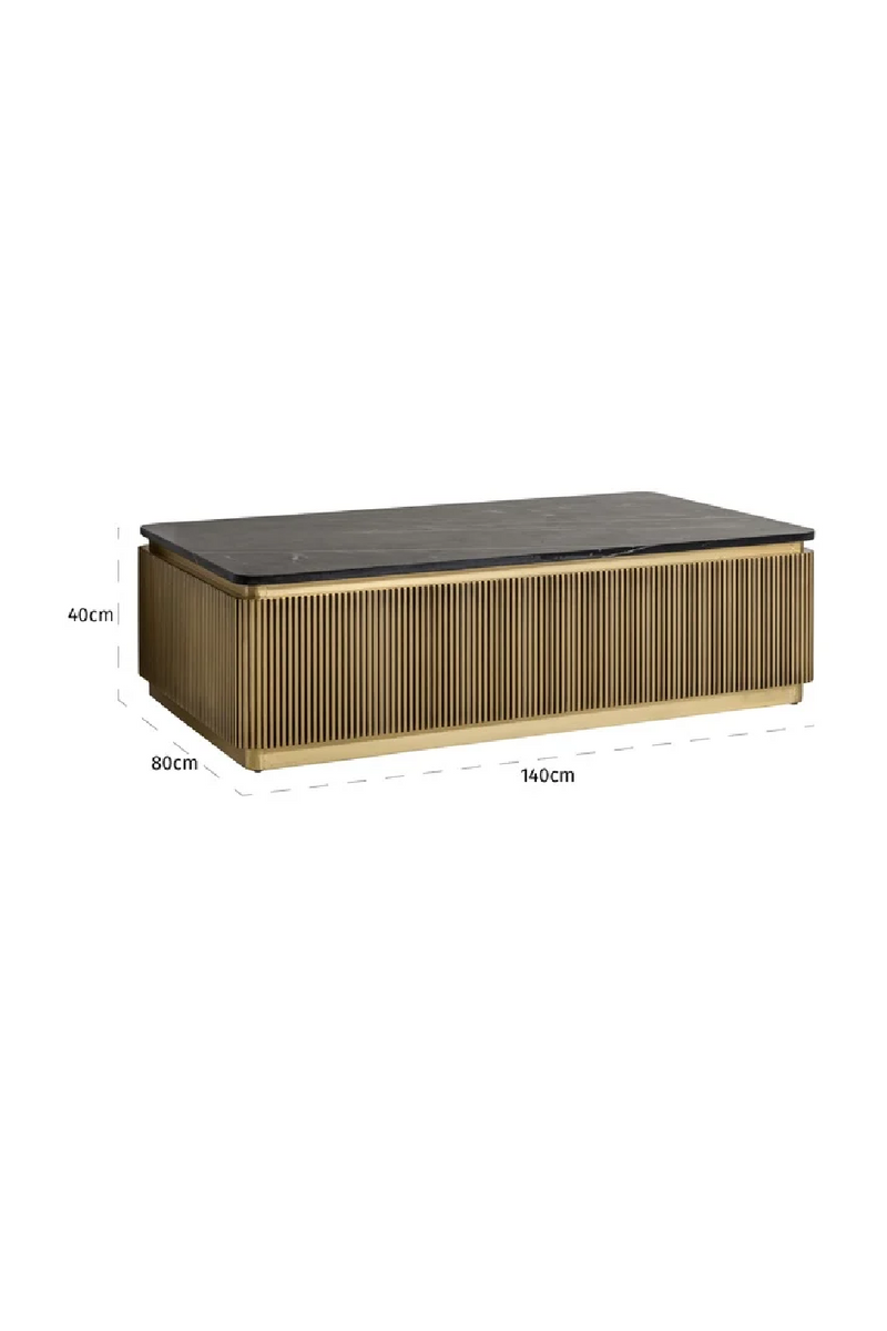 Gold Rectangular Coffee Table | OROA Ironville | Oroatrade.com