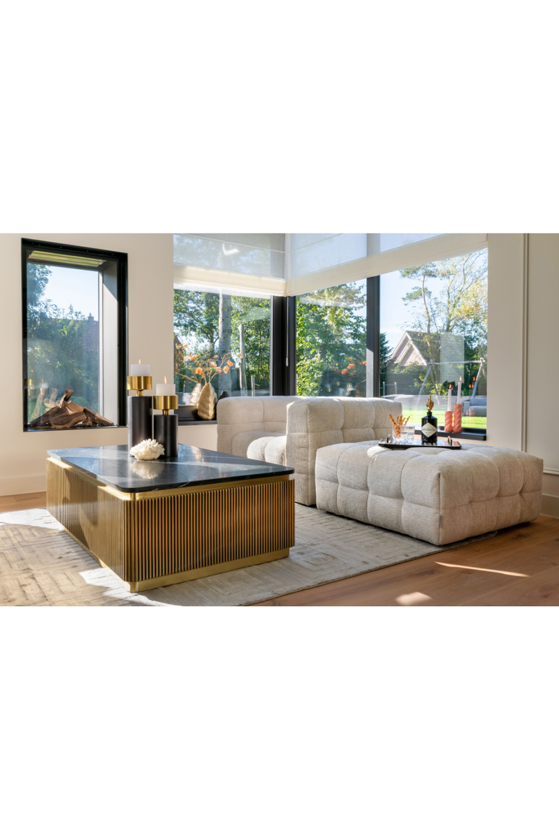 Gold Rectangular Coffee Table | OROA Ironville | Oroatrade.com