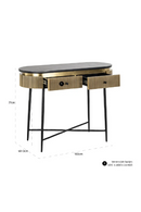 Oblong Marble 2-Drawer Console Table | Richmond Interiors Ironville | Oroatrade.com