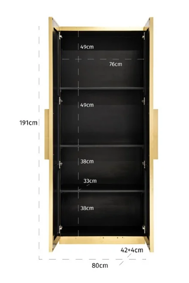 Gold 2-Door Cabinet | OROA Ironville | Oroatrade.com