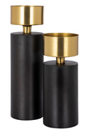 Black Cylindrical Candle Holder | Richmond Interiors Tess | Oroatrade.com