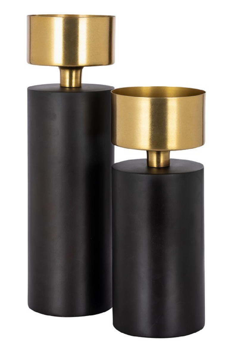 Black Cylindrical Candle Holder | OROA Tess | Oroatrade.com