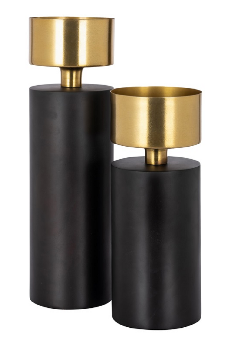 Black Cylindrical Candle Holder | OROA Tess | Oroatrade.com