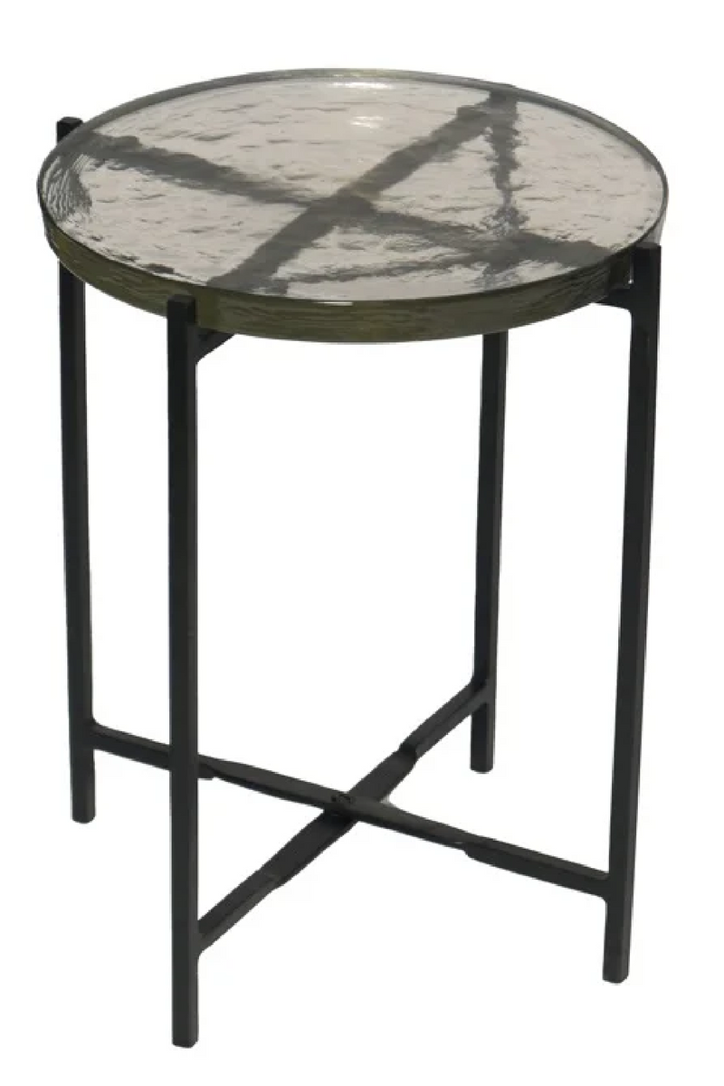 Round Glass Side Table | OROA Burrow | Oroatrade.com