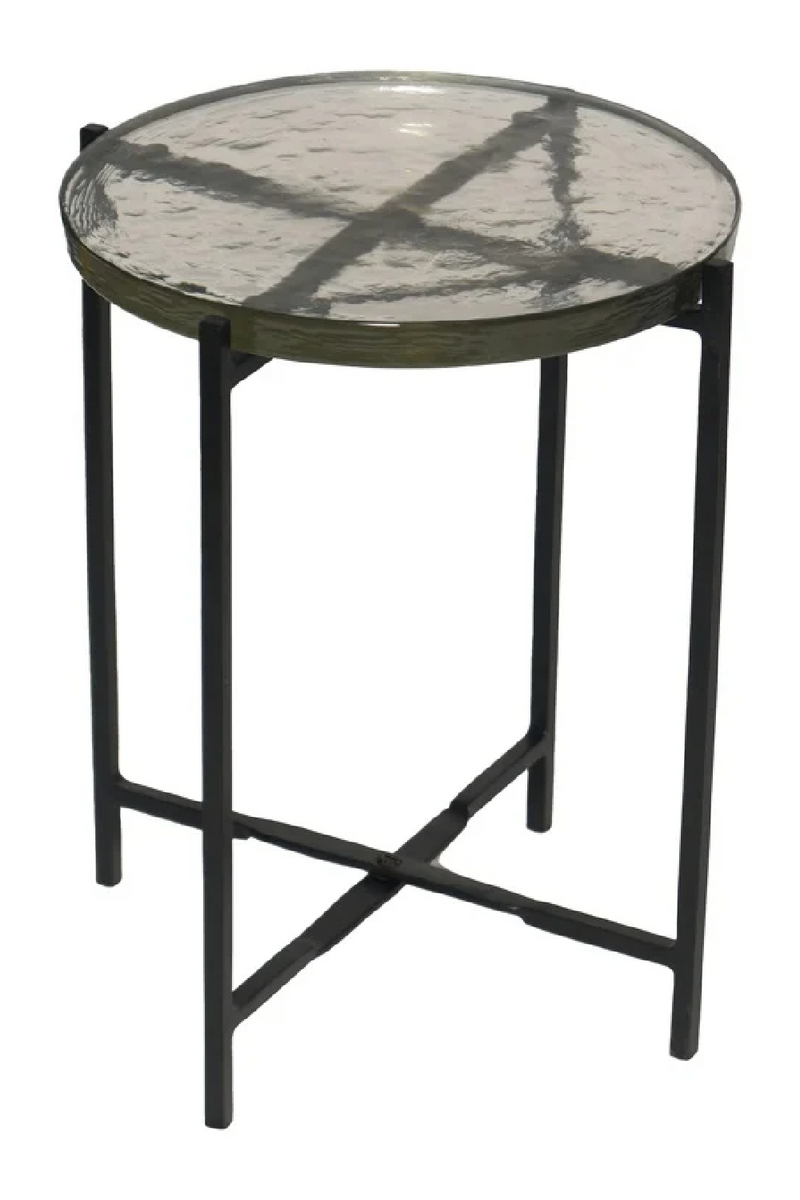 Round Glass Side Table | OROA Burrow | Oroatrade.com