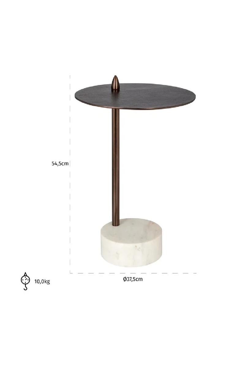 Aluminium Pedestal Side Table | OROA Barron | Oroatrade.com